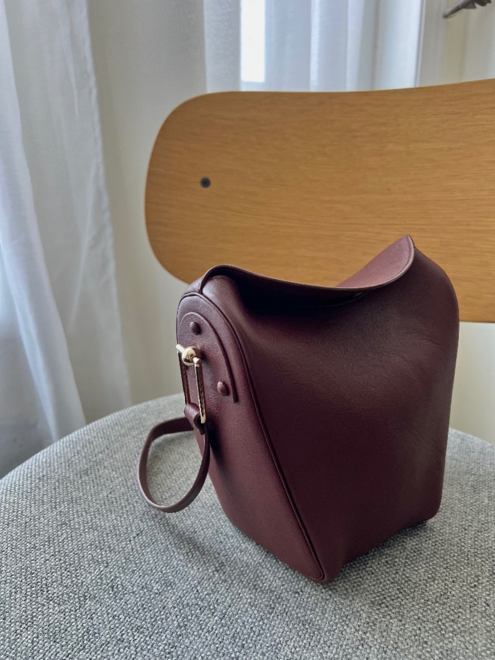 Lemaire Small Folded Bag in Hot Chocolate. Excellent preloved condition!